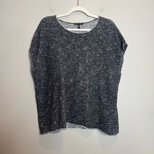 Eileen Fisher Organic Linen Cotton Square Blouse Size Large Knit Sustainable